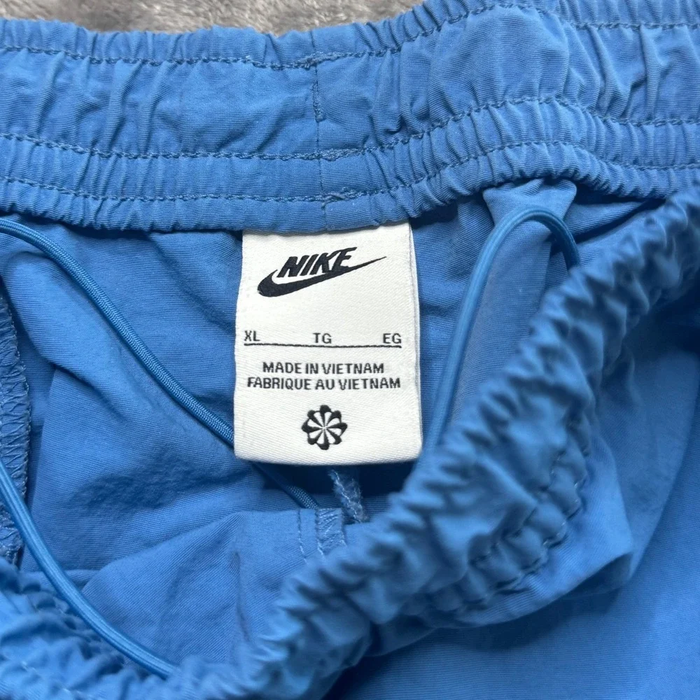 Nike Womens XL Everything Wovens Mid Rise Pants Star Blue Open Hem Baggy